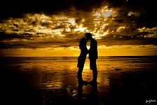 casal, romantismo, praia